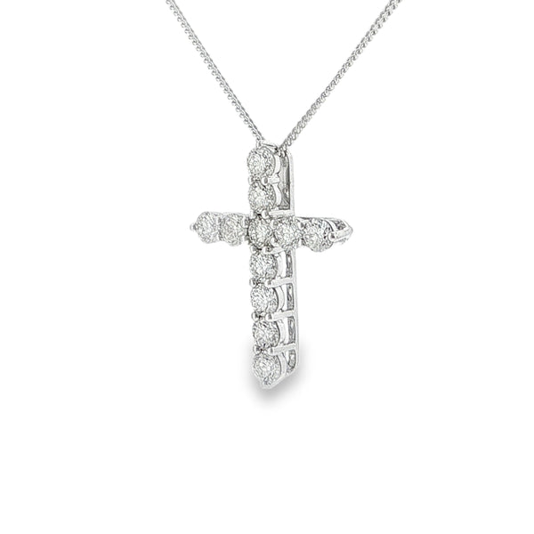 Diamond Cross 1.00ct, 9ct White Gold Pendant