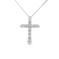 Diamond Cross 1.00ct, 9ct White Gold Pendant