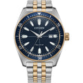 Citizen Eco-Drive Sport, 43mm Blue Dial Two Tone Watch AW1911-53E