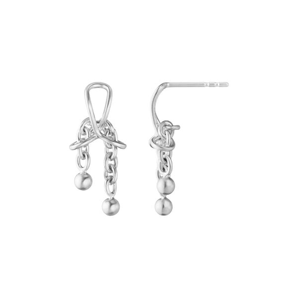Georg Jensen Weft Double Earrings, Sterling Silver