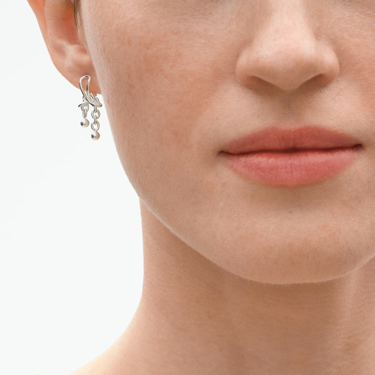 Georg Jensen Weft Double Earrings, Sterling Silver