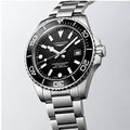 Longines HydroConquest Black 42mm Steel Bracelet Watch L3.788.4.56.6