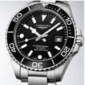 Longines HydroConquest Black 42mm Steel Bracelet Watch L3.788.4.56.6