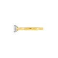 Emerald Cut 0.52ct, 18ct Yellow Gold & Platinum Ring