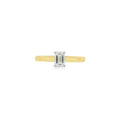 Emerald Cut 0.52ct, 18ct Yellow Gold & Platinum Ring
