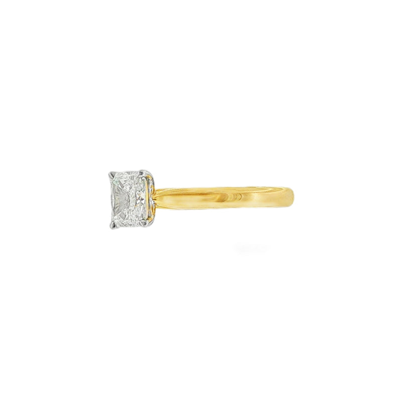 Radiant Cut 0.70ct, 18ct Yellow Gold & Platinum Ring