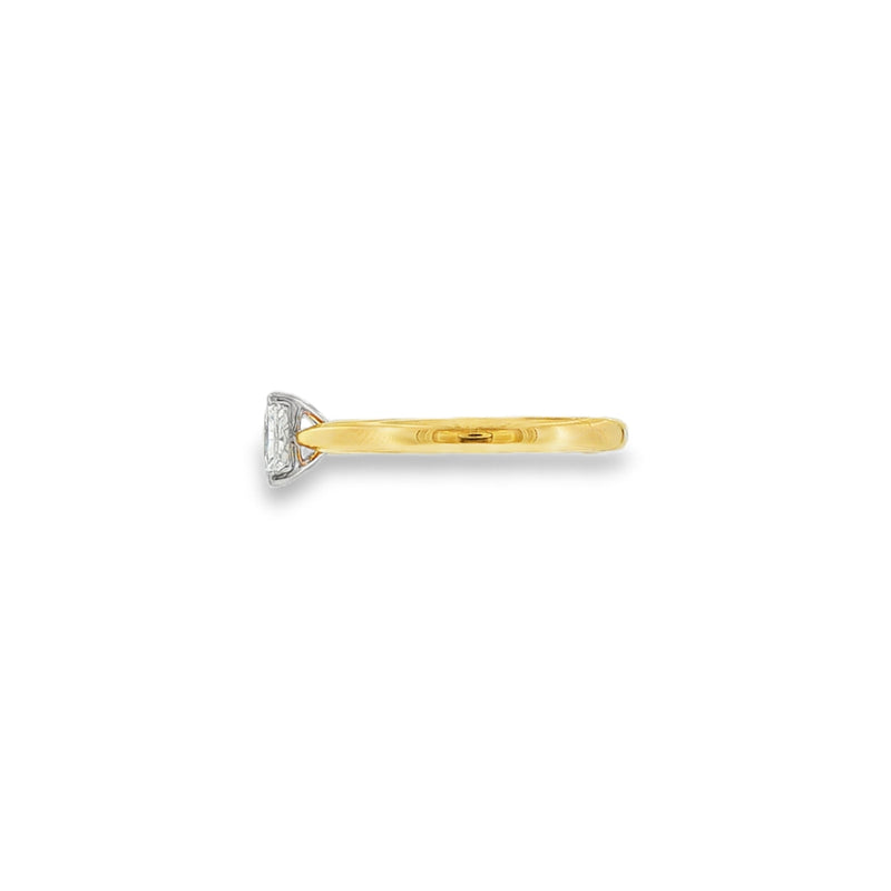 Radiant Cut 0.70ct, 18ct Yellow Gold & Platinum Ring