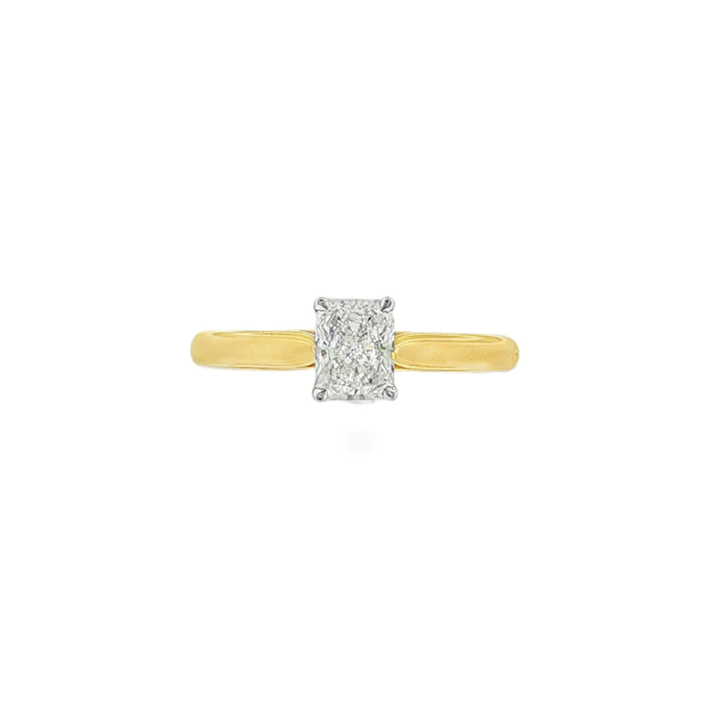 Radiant Cut 0.70ct, 18ct Yellow Gold & Platinum Ring