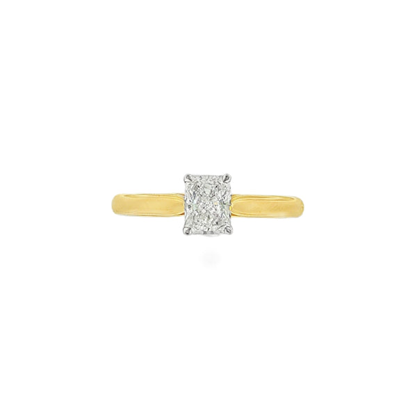 Radiant Cut 0.70ct, 18ct Yellow Gold & Platinum Ring