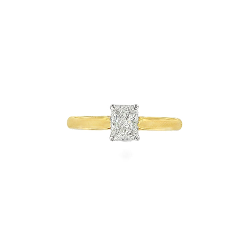 Radiant Cut 0.70ct, 18ct Yellow Gold & Platinum Ring