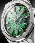 Nivada Grenchen F77 Green Aventurine MK2 38mm Stainless Steel Watch 68053A77