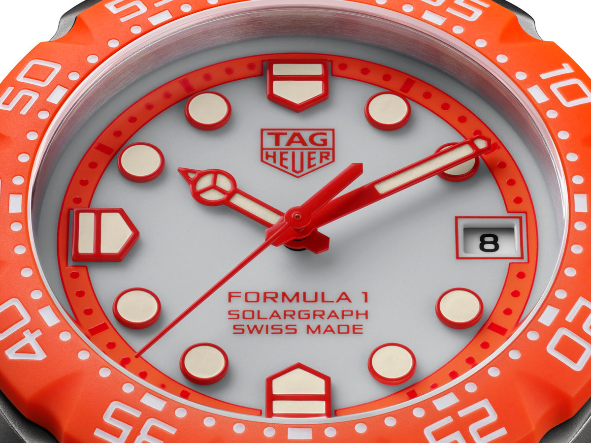 Tag Heuer Formula 1 Solargraph, Orange Limited Edition Steel 38mm Watch WBY111H.FT8128