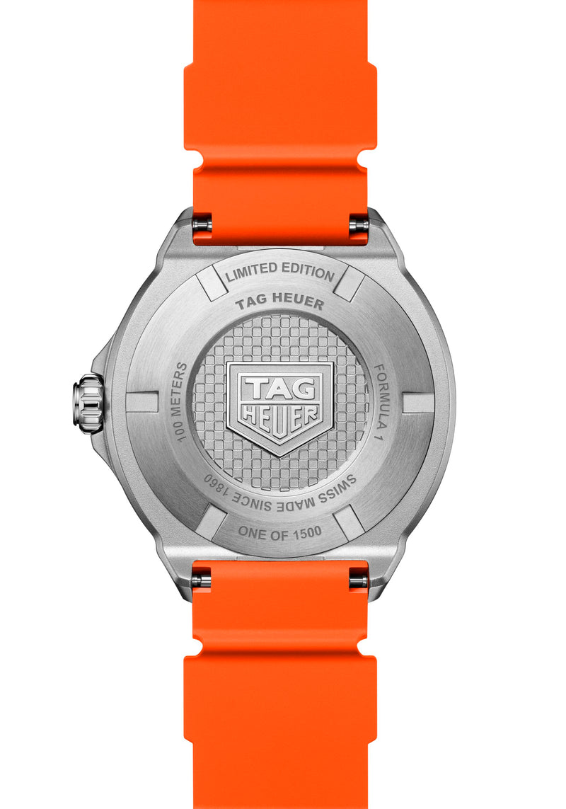 Tag Heuer Formula 1 Solargraph, Orange Limited Edition Steel 38mm Watch WBY111H.FT8128