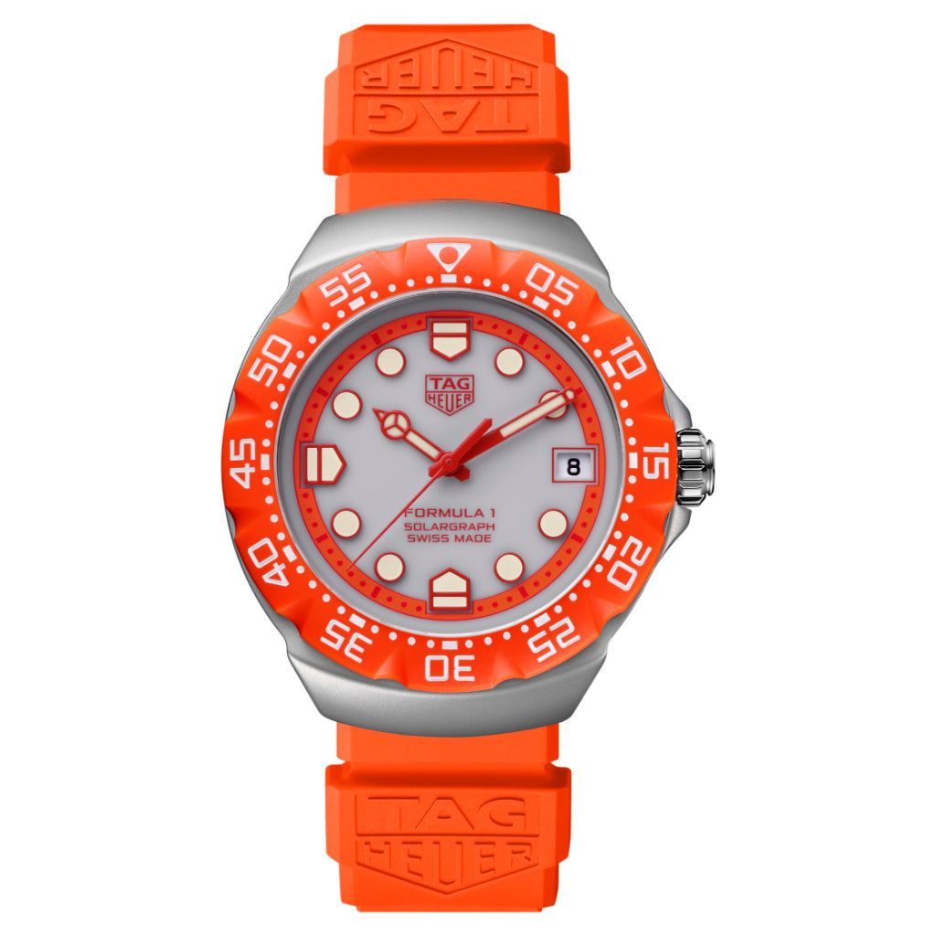 Tag Heuer Formula 1 Solargraph, Orange Limited Edition Steel 38mm Watch WBY111H.FT8128
