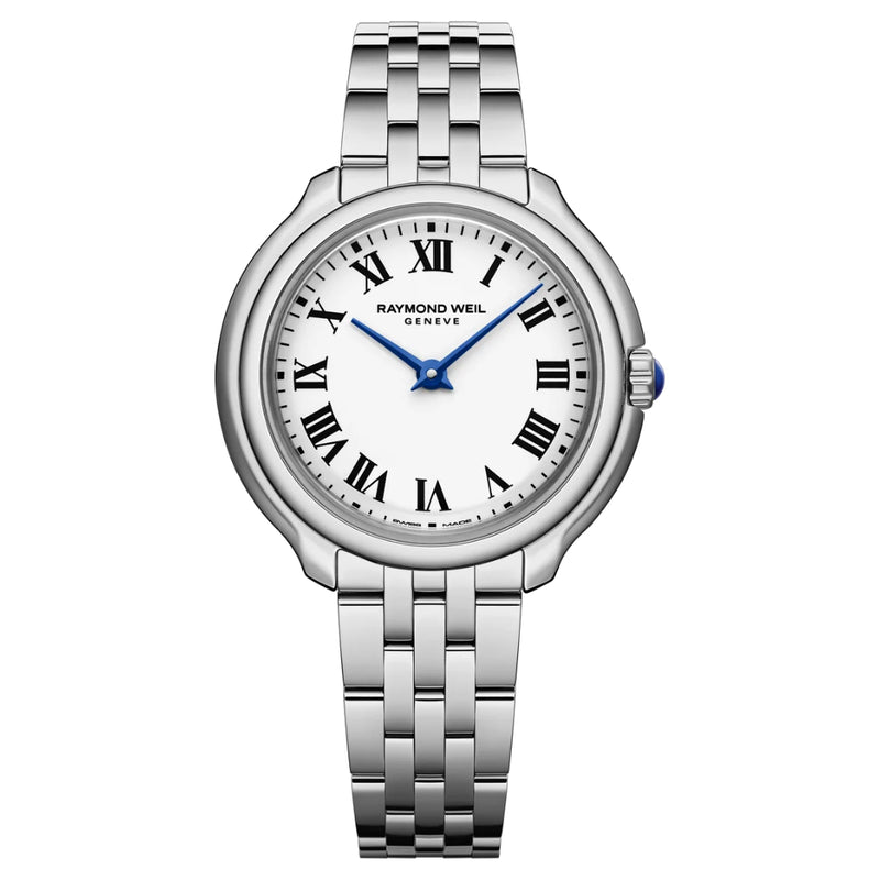 Rayond Weil Toccata Heritage White Dial Steell 28mm Watch 5250-ST-00650