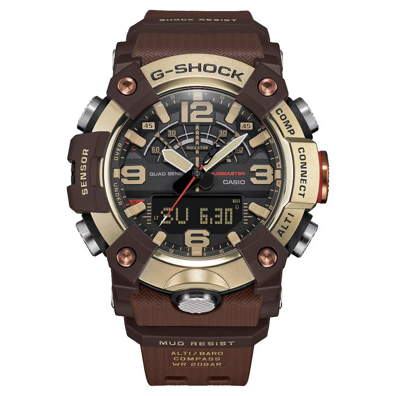 G-SHOCK Master of G Mudmaster Brown And Gold Watch GG-B100XMH-5A