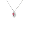 Ruby and Diamond Star Cluster, 18ct White Gold Pendant