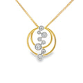 Diamond Bubble Style 0.25ct, 18ct Yellow Gold Pendant
