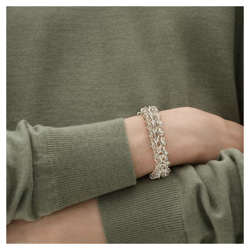 Georg Jensen Weft Double Link Bracelet, Sterling Silver