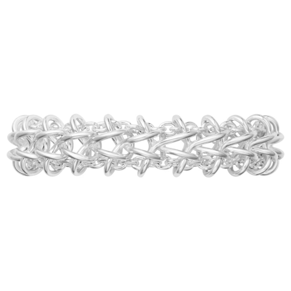 Georg Jensen Weft Double Link Bracelet, Sterling Silver