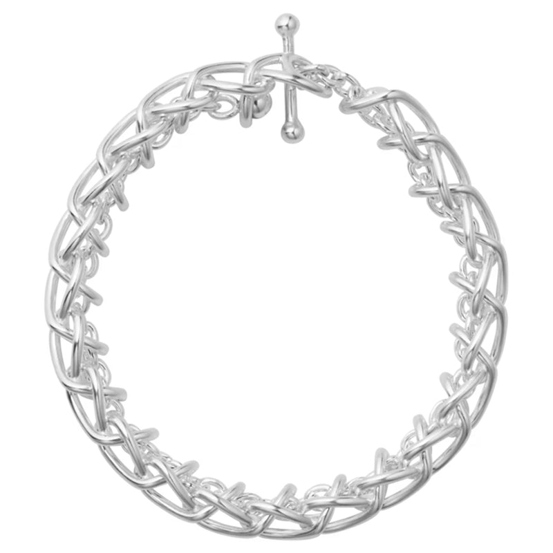 Georg Jensen Weft Single Link Bracelet, Sterling Silver