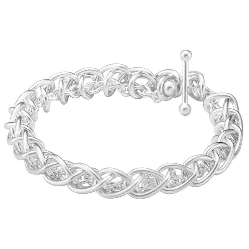 Georg Jensen Weft Single Link Bracelet, Sterling Silver