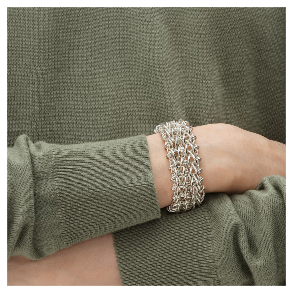 Georg Jensen Weft Triple Link Bracelet, Sterling Silver