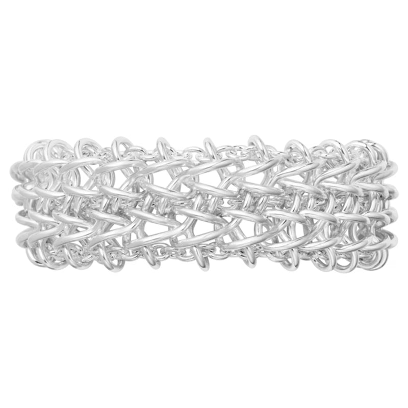 Georg Jensen Weft Triple Link Bracelet, Sterling Silver