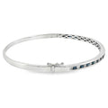 Sapphire & Diamond 0.64ct, 18ct White Gold Bangle
