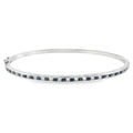 Sapphire & Diamond 0.64ct, 18ct White Gold Bangle