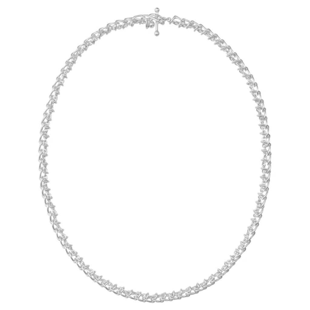 Georg Jensen Weft Slim Necklace, Sterling Silver