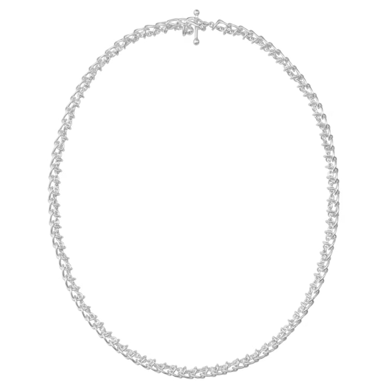 Georg Jensen Weft Slim Necklace, Sterling Silver
