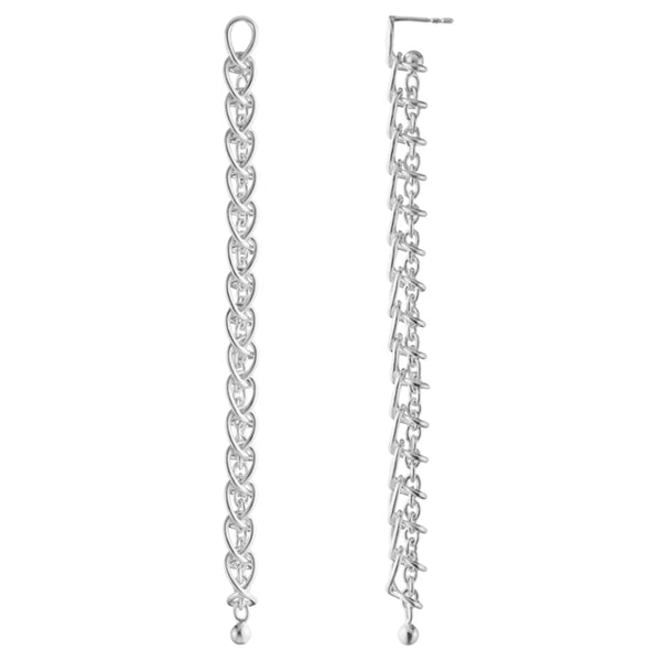 Georg Jensen Weft Slim Earrings, Sterling Silver