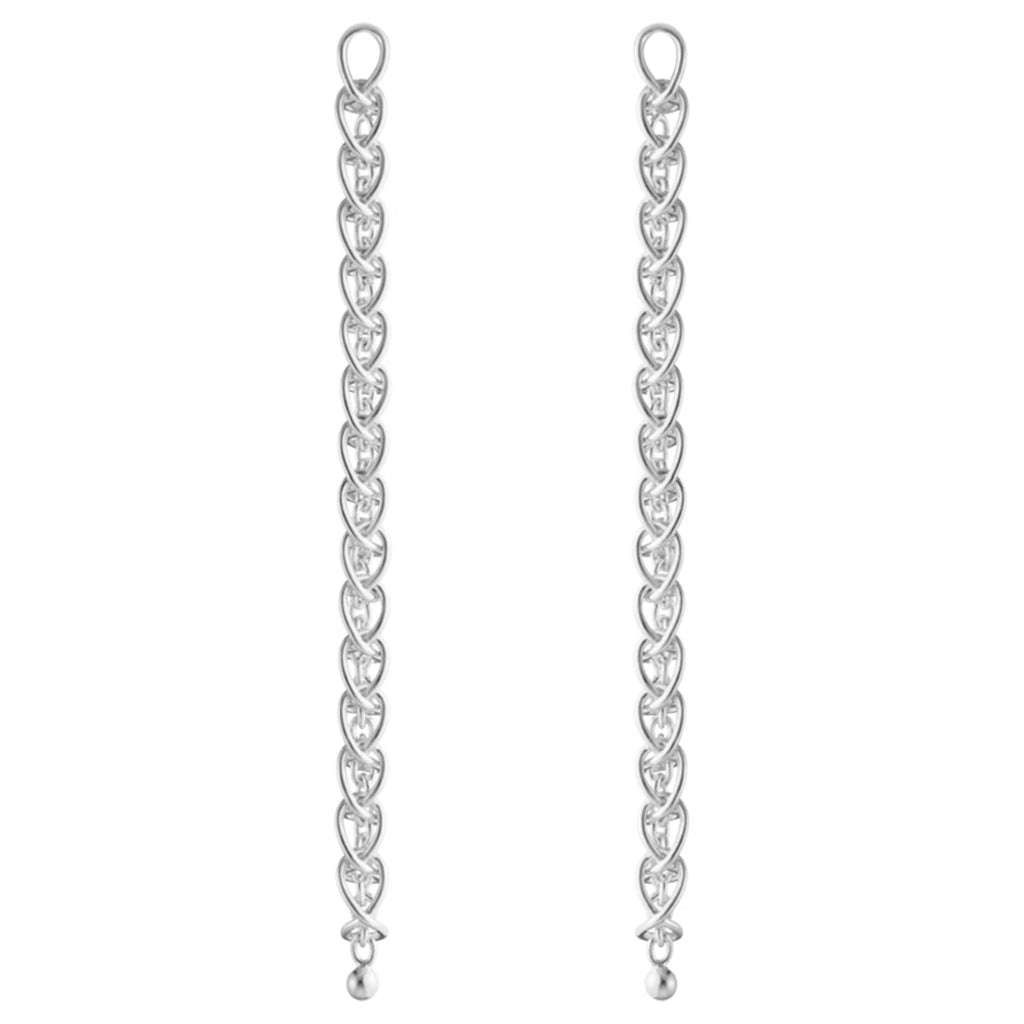 Georg Jensen Weft Slim Earrings, Sterling Silver