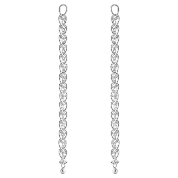 Georg Jensen Weft Slim Earrings, Sterling Silver