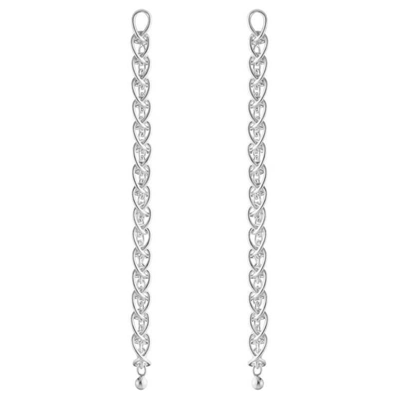 Georg Jensen Weft Slim Earrings, Sterling Silver