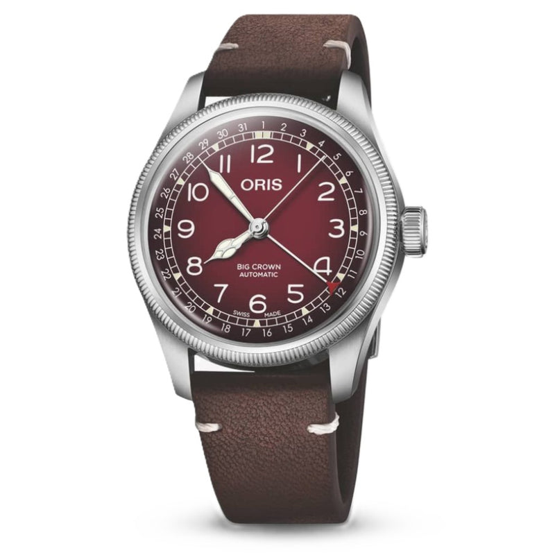 Oris Big Crown Pointer Date X Cervo Volante Burgundy Dial 40mm Watch