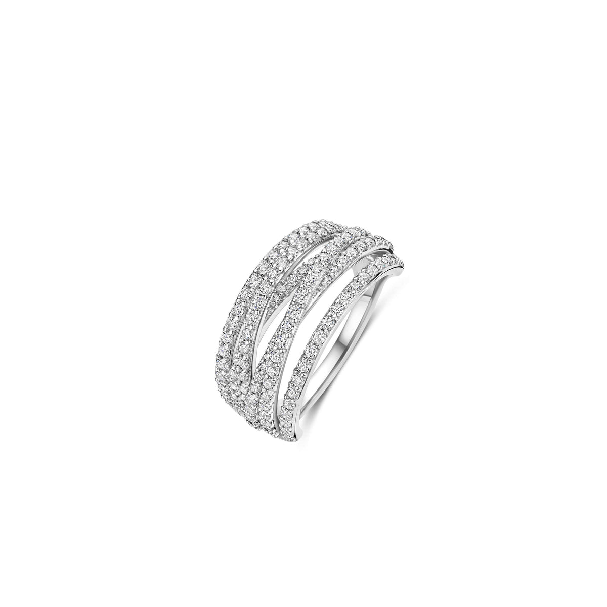 Ti Sento Stardust Zirconia Crossover Ring - M model