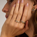 Ti Sento Contrast Knot Zirconia Ring