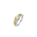 Ti Sento Contrast Knot Zirconia Ring