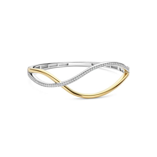 Ti Sento Organic Open Zirconia Bangle