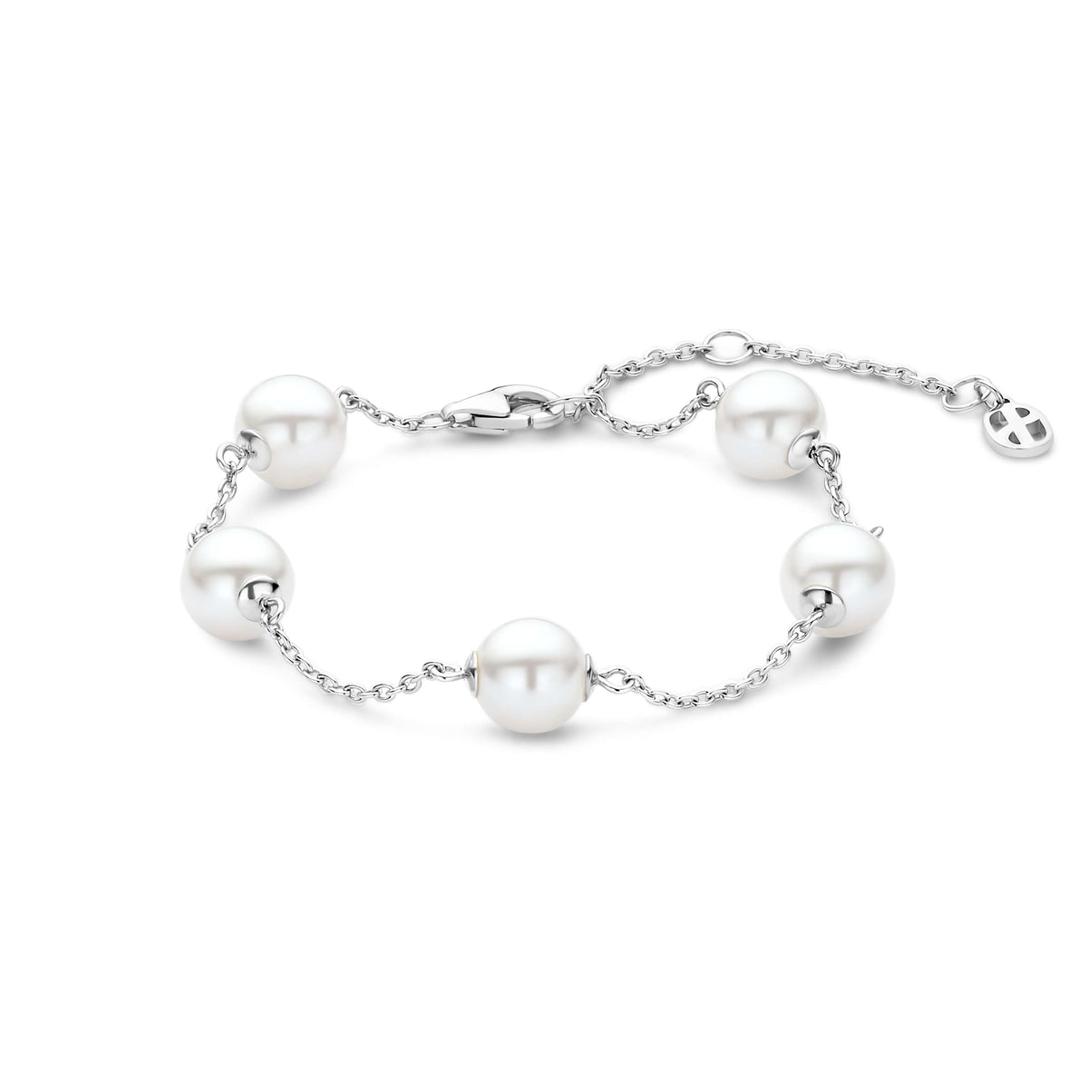 Ti Sento Pearl Charm Bracelet Silver