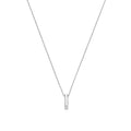 Ti Sento Zirconia Bar Necklace Silver