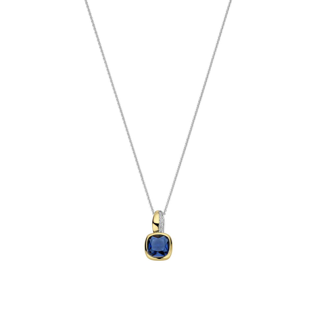 Ti Sento Blue Cushion Necklace with pendant