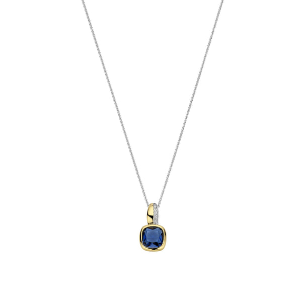 Ti Sento Blue Cushion Necklace with pendant