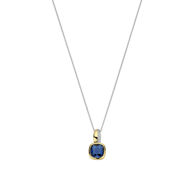 Ti Sento Blue Cushion Necklace with pendant