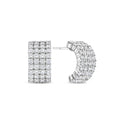 Ti Sento Stardust Zirconia Half Hoop Earrings