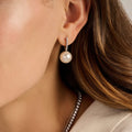 Ti Sento Icon Pearl Hoops Silver