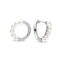 Ti Sento Pearl Zirconia Circle Earrings