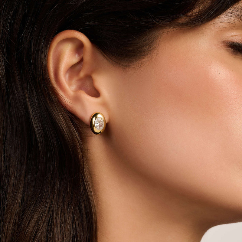 Ti Sento Oval Sparkle Earrings